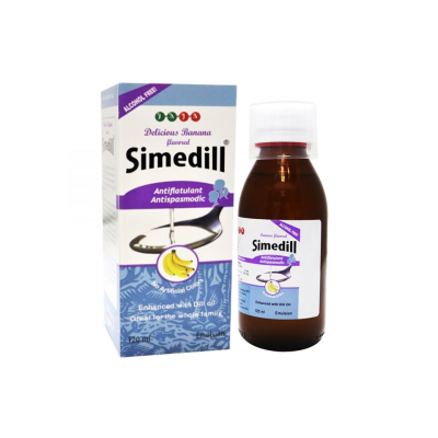 SIMEDILL EMULSION ( DILL OIL 5 MG / 5 ML + SIMETHICONE 30% 100 MG / 5 ML ) 120 ML